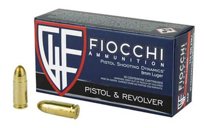 Fiocchi Range & Training Dynamics 9mm 115gr FMJ Ammo - $209 Limit 1 per user - Free S/H Over $250