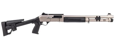 Panzer Arms M4 Marine Tactical Semi-Automatic 12 Gauge Shotgun - 18.5" - Nickel - $464.99 