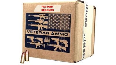 Veteran Ammo 9mm 124 Gr Brass Centerfire Pistol Ammo 500rd Bulk Case **FACTORY SECONDS** - $99.99 + Free Shipping 