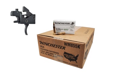 Partisan Triggers Disruptor AR-15 3 Position Drop In Forced Reset Trigger + Winchester WM855K 5.56 NATO 62gr FMJ Green Tip Rifle Ammo - 1000 round case - $719.95 