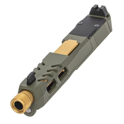 PSA Dagger SW6 RMR Slide Assembly with TiN Fluted Threaded Barrel , Sniper Green - $199.99
