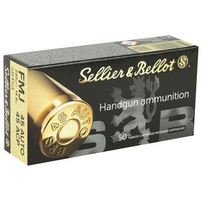 Sellier & Bellot 45 ACP AUTO Ammo 230 Grain Full Metal Jacket 1000 Rnds - $475 (Free S/H)