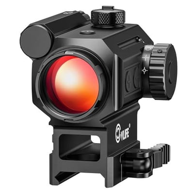 38% off CVLIFE 1X25mm Auto-Brightness Red Dot Sight, Multi-Reticle Motion Awake Quick Detach Scope, 6 MOA Dot & 43 MOA Circle with Flip Up Covers Optics for Picatinny, IPX7 Waterproof & Fogproof w/code XVPFJTTN + FREE Shipping