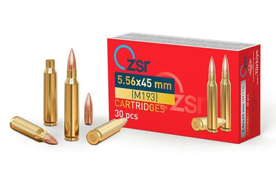 ZSR M193 55 gr FMJ 5.56x45 Ammunition, 30 Rounds - M193 - $13.99