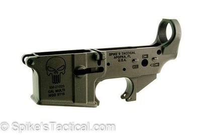 Spike's Tactical Punisher Stripped AR-15 Lower - Multi Caliber - Bullet Markings - $72.99 