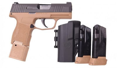 Sig Sauer P365 Coyote Brown 9mm 3.1" Barrel 10-Rounds Tacpac - $599.99 ($9.99 S/H on Firearms / $12.99 Flat Rate S/H on ammo)