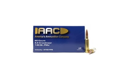 AAC 6.5 Creedmoor Ammo 140 Grain FMJ 20rd Box - $16.99