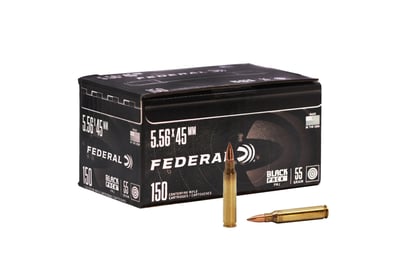 Federal Black Pack 5.56x45MM 55GR FMJ Rifle Ammo 600 round box - $239 