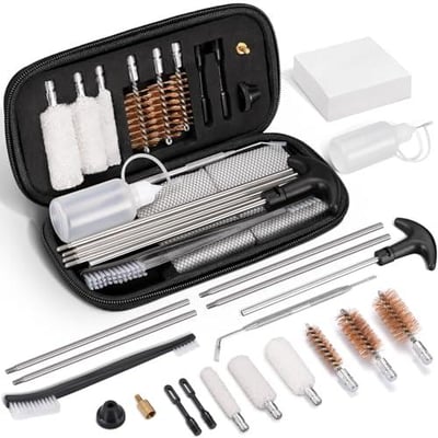 35% off CVLIFE Shotgun Cleaning Kit for 12 Gauge, 20 Gauge, 410 Gauge– Gun Cleaning Kit with Bronze Bore Brushes, Cotton Mops, Cleaning Patches, Picks and Portable Case w/code EQMCL76Z - $15.59 + FREE Shipping