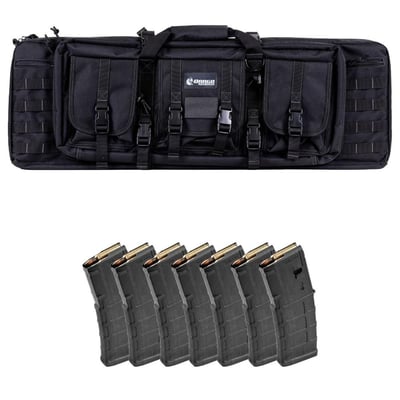 Drago Pro Gear 37" Double Rifle Case & 7 Magpul PMAG Gen2 5.56x45 30rd Magazines - $79.99 