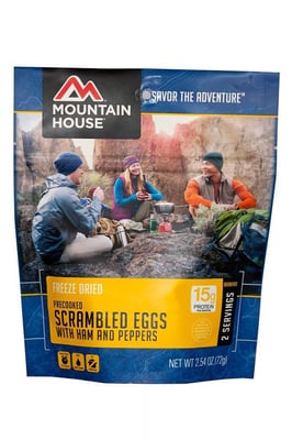 Mountain House Scrambled Eggs with Ham & Peppers - $4.76 (add on item) (Free S/H over $25)
