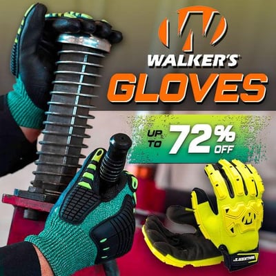 Grip. Protect. Conquer. Walker’s Gloves 72% Off! From $4.99 (Free S/H over $25)