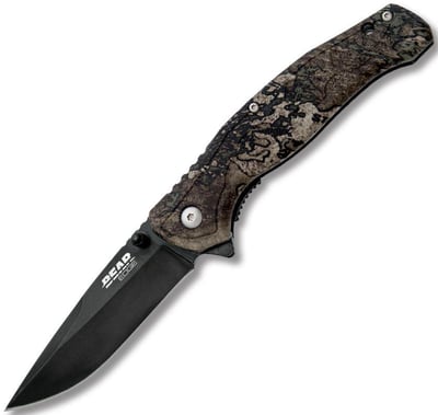 Bear & Son Bear Edge Brisk 2.0 True Timber Strata Camo 3.12in Plain Black Drop Point - $27.99 (Free S/H over $95, excl. Ammo, Flamm.)