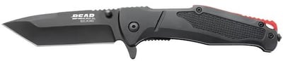 Bear & Son 121 Assisted Opening Pocket Knife 3.375" Tanto Point 440HC Black Blade Aluminum Handle Black/Red - $32.42 (Free Shipping on $100+ Orders)