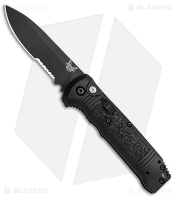 Benchmade 4400SBK Casbah Automatic Knife Black Grivory (3.4" Black Serr) - $174.25 (Free S/H over $99)