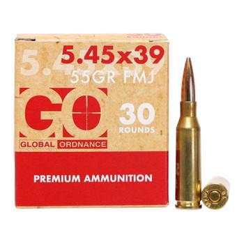 Global Ordnance 5.45x39mm 55gr FMJ Brass 30rd Box - $31.95