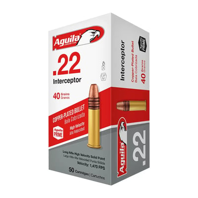 Aguila Interceptor 22 LR 40Gr 50 Rnd - $8.79