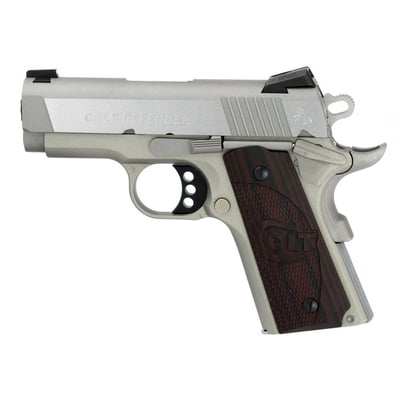 COLT 1911 Defender 45 ACP 3" 7rd Pistol - Stainless / G10 Black Cherry Grips - $827.65 (FREE Shipping on Firearms)