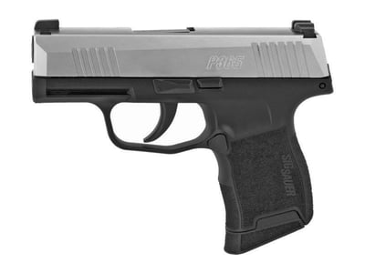 P365 9mm 3.1" 2- Tone Blk/Stainless, Striker, Contrast Sights, Poly Grip,(1) 10rdmag - $479.99 (Free S/H on Firearms)