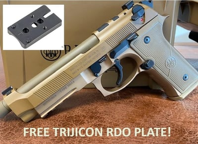 FREE TRIJICON RDO PLATE! Beretta M9A4 G FDE Optics Ready 18+1 9mm With 5.1" Threaded Barrel & Night Sights (SHOOT 1ST PAY LATER FINANCING AVAILABLE!) - $876.95 s/h $16.95