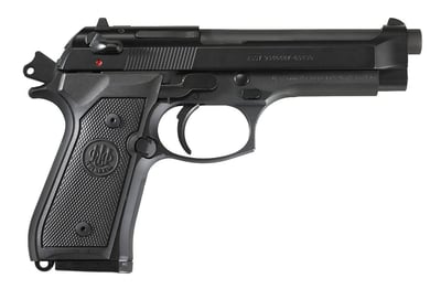 Beretta M9 9mm Semi-Auto Pistol, 4.9" Barrel, 15+1 Rounds, Full Size, Alloy Frame, Black - $599.99 