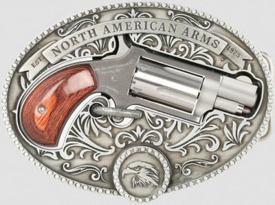 North American Arms Chuckwagon 22 Magnum 5rd 1-1/8" Mini Revolver Belt Buckle - $283.40 