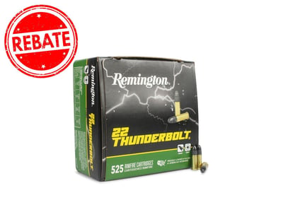 Remington Thunderbolt 22 LR 40 Grain RN 2 boxes (1050 rounds) - $69.16 
