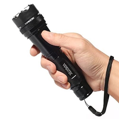 VIPERTEK VTS-195 Heavy Duty Aluminum Stun Gun for Self Defense Rechargeable with LED Flashlight - $23.99 + FREE Shipping