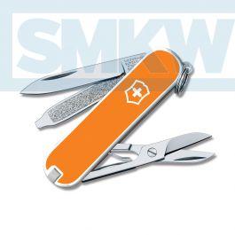 Victorinox Swiss Army Classic SD with Orange and White Composition Handles and Stainless Steel Plain Edge Blades Model - $16.99 (Free S/H over $75, excl. ammo)