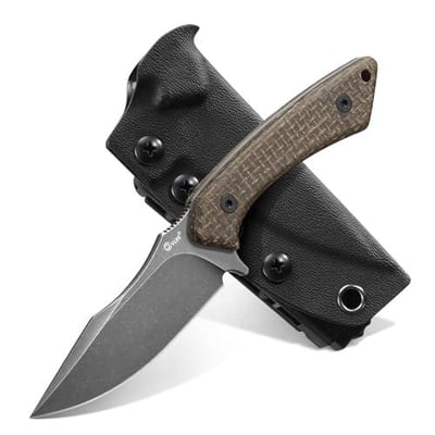 30% off CVLIFE Small Fixed Blade Knife with Sheath, 2.95" 14C28N Steel Blade with Brown Micarta Handle, EDC Full Tang Neck Knife for Camping, Survival, Hunting w/code GMVMAPB4 - $17.49 + FREE Shipping