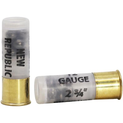 New Republic 12 Gauge Ammunition 2 3/4" 00 Buckshot 9 Pellets 25 Rnd - NRTR12BK - $15.99 (FREE Shipping on Firearms and Bulk Ammo)