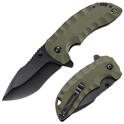 KEXMO Folding Pocket Knife for Men 2.99'' 8Cr14MoV Blade G10 Handle with Clip - $11.99 w/code "HH2TLRO9" (Free S/H over $25)