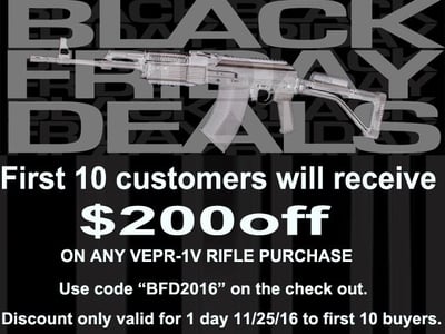 Black Friday VEPR-1V super deal! $200OFF