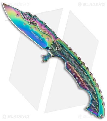 Boker Magnum Rainbow Mermaid Liner Lock Knife (3.75" Spectrum) 01LG318 - $29.95 (Free S/H over $99)