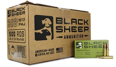 Black Sheep .308 WIN Ammo 147 Gr FMJ 540-Round Case - $419.79 after Code: BF8