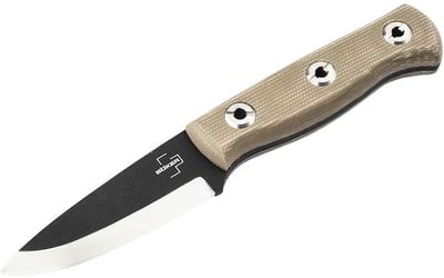 Boker Knives Vigtig 2.0 Fixed Blade Knife 3.54" Drop Point 1095 Black Blade Micarta Handle Tan - $42.70 (Free Shipping on $100+ Orders)
