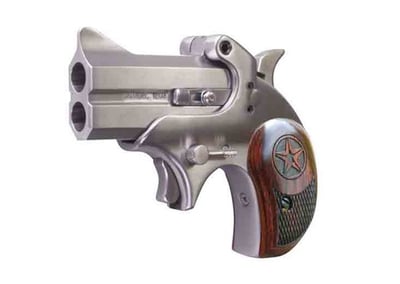 Bond Arms Mini 45 Derringer .45 Long Colt 2.5" Double Barrel 2RD, Stainless w/ Rosewood Grips - $353.99 