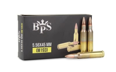 BPS 5.56 Ammo M193 55 Grain FMJ Brass 1500 Rounds - $14.34 after Code: TAKE5P 