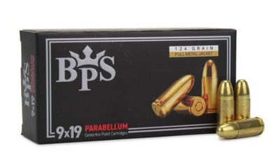 BPS Ammo 9mm 124 Gr FMJ 1000 Rounds - $214.89 