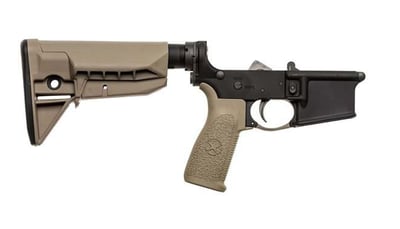 Bravo Company Complete AR-15 Lower Receiver, 5.56 NATO, SOPMOD, Anodized, FDE - $419.99