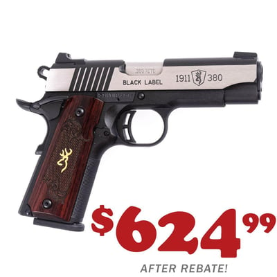 Browning 1911 380ACP BK Label Medalion Pro Compact - $649.99 ($624.99 after $25 MIR)