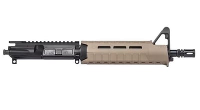 Aero Precision AR15 Upper, 10.5" 5.56 Carbine Barrel with Pinned FSB, MOE SL Carbine Handguard - Anodized Black with FDE - $299.99 
