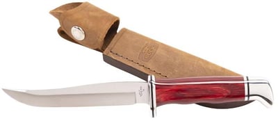 Buck Knives Limited Edition 105 Pathfinder Fixed Blade Knife 5" Clip Point D2 Satin Blade Cherrywood DymaLux Handle Red - $89.99 (Free Shipping on $100+ Orders)