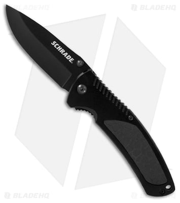 Schrade Drop Point Liner Lock Knife (3.375" Black) - $8.22 (Free S/H over $75, excl. ammo)