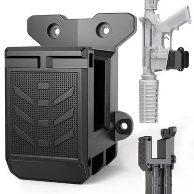 AR Wall Mount with Dual Magazine Holders for .223 / 5.56 Rifle, Lockable AR15 Gun Rack for Vertical/Horizontal Storage & Display, Heavy Duty ABS Material, Scratch-Resistant - $13.99 + FREE Shipping