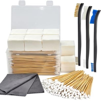 Gun Cleaning Kit in Big Box, 4-in-1 Cleaning Supplies Includes Brushes, Patches, Swabs, Cloth - Lint Free, Highly Absorbent Supplies for All Guns Maintaining, Fit Most Caliber - $13.99 + FREE Shipping