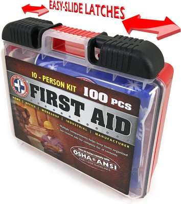 100 Piece First Aid Kit, Exceeds OSHA ANSI Standards for 10 People - $14.99 + Free S/H over $25 (LD) (Free S/H over $25)