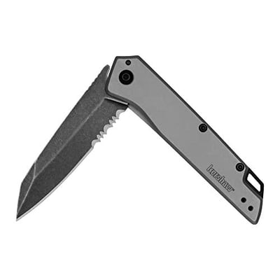 Kershaw Misdirect Pocketknife 2.9" 4Cr13 Serrated Black-Oxide Blackwash Finish Blade, Assisted Opening, Flipper and Frame Lock - $21.52 + FREE Shipping