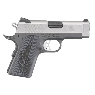 Ruger - SR1911 Officer-Style 9mm Luger 3.6" BBL (2)7RD Mags Tungsten - $676.89 