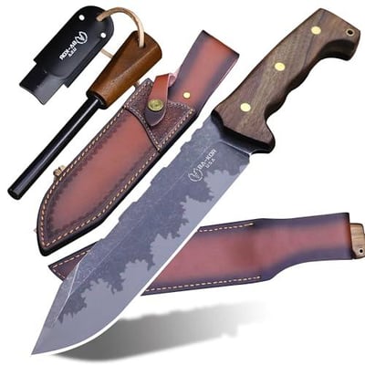 BA-KOR DC53 Steel 38CM (15.2IN) Full Tang 6mm Thick Fixed Knife+Sheath&(5.9IN) Cerium Igniter - $35.87 + FREE Shipping